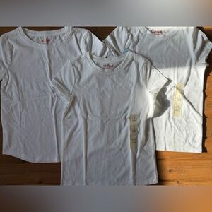 Cat & Jack White Short Sleeve Crew Neck Tee - Girls